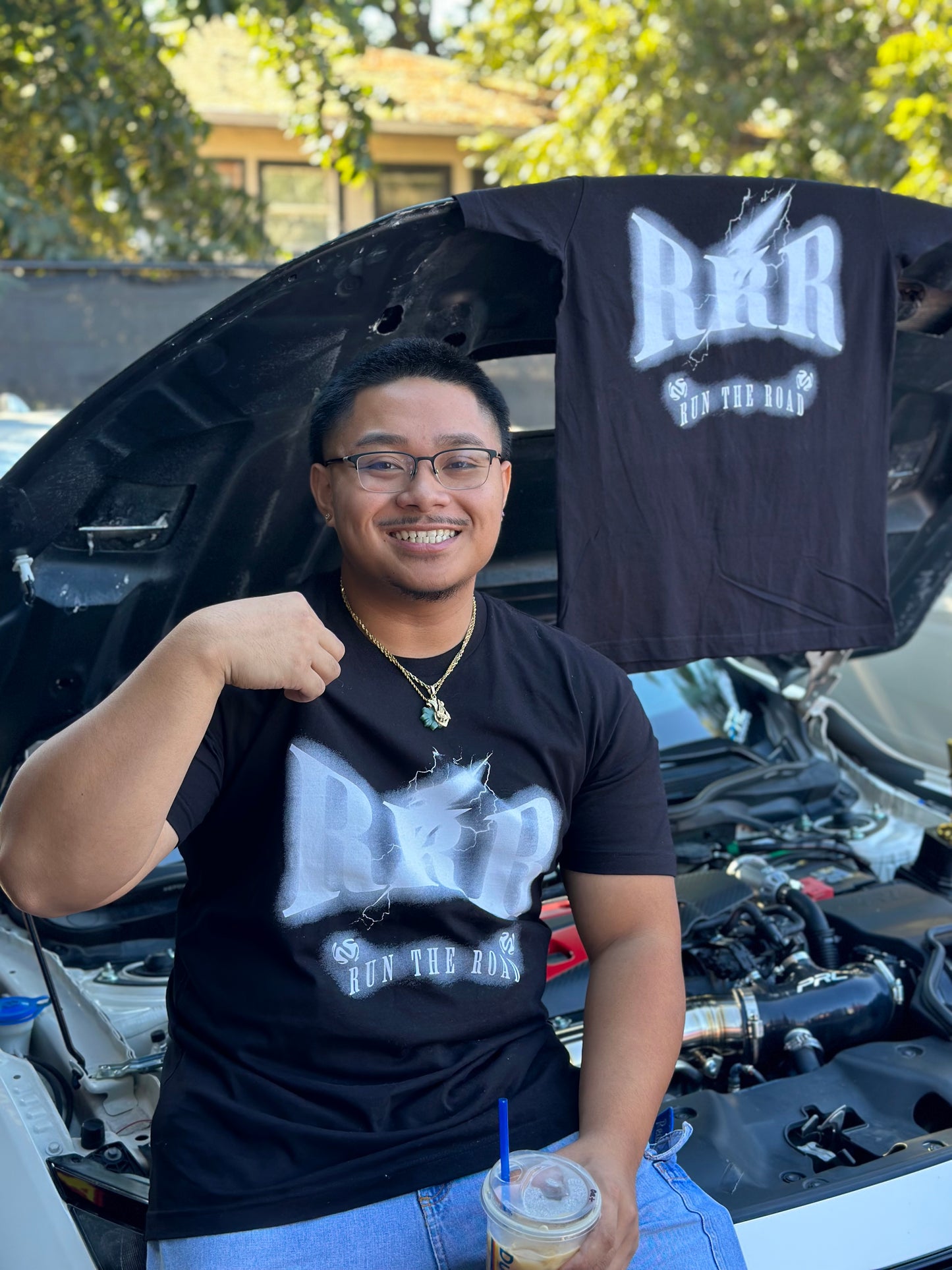 "RUN IT" collection lightning strike t-shirt