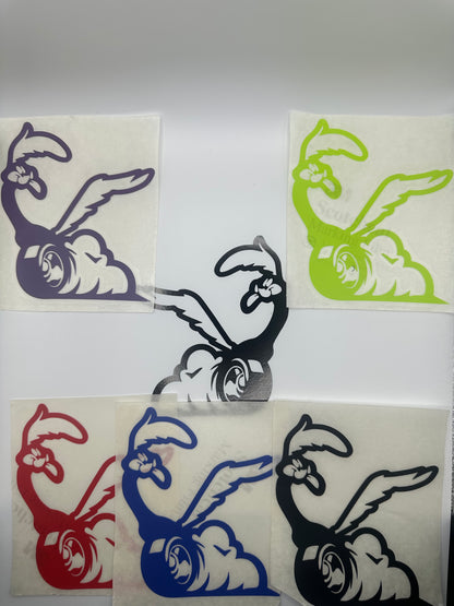 Bert The Bird Palm sticker. 4"x4"